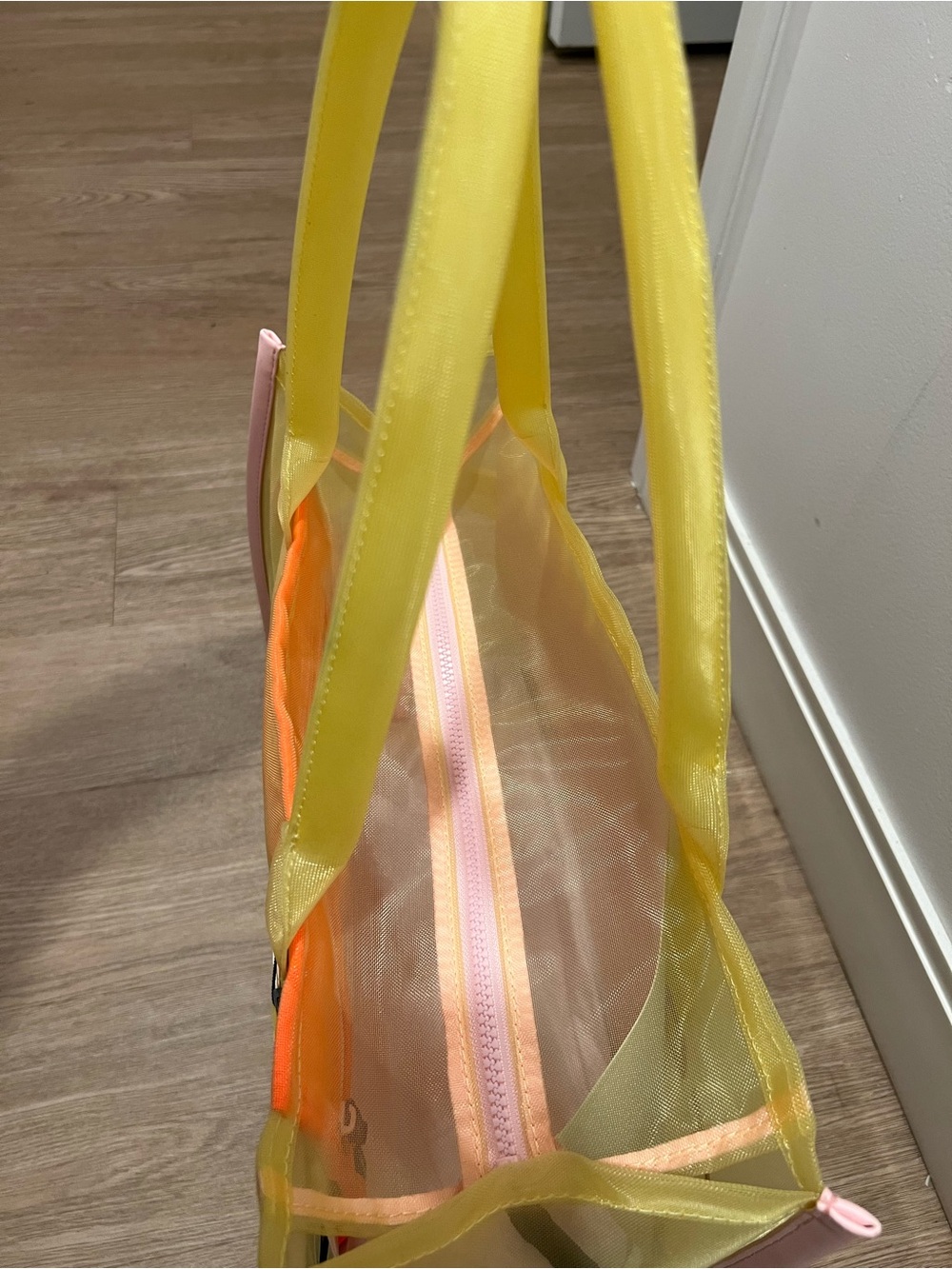 Marc Jacobs Yellow Tote with Pink Trim and Logo - Picture 9 of 14
